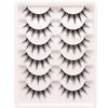 Veleasha Manga Lashes Natural Look 3D False Eyelashes 6 Pairs Pack Wispy & Lightweight Anime Lashes (9-13mm)