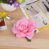 VEICOSTT Women Rose Flower Hair Clip Hair Accessories Flower Brooch Pin ZFJ11 (Pink)