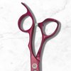 Saki Red Hair Cutting Scissors - 6" Inch Red Hair Shears - Red Titanium Finish - Professional Use - 440C Japanese Steel