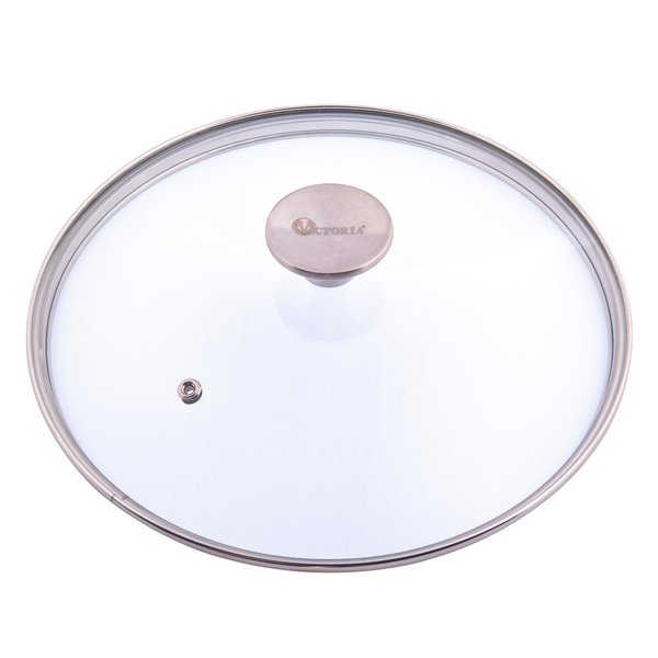 Victoria Round 10-Inch Glass Lid for Cast Iron Skillet or Pan, Custom Made for Only Victoria Brand, Diameter 9.5-Inch