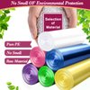 4 Gallon 180pcs Small multicolor Trash Bags Strong Garbage Bags, Bathroom Trash Can Bin Liners, Plastic Bags for Home Bedroom Office, Waste Basket Liner, Fit 12-15 Liter, 3.5,4,4.5 Gal-(4G-6M180)