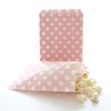 Food With Fashion Wedding Favor Bags, Loot Bag, Girl Baby Shower Party Gift Bags, Treat Bags, Pink Polka Dot Bags (25 Pack)