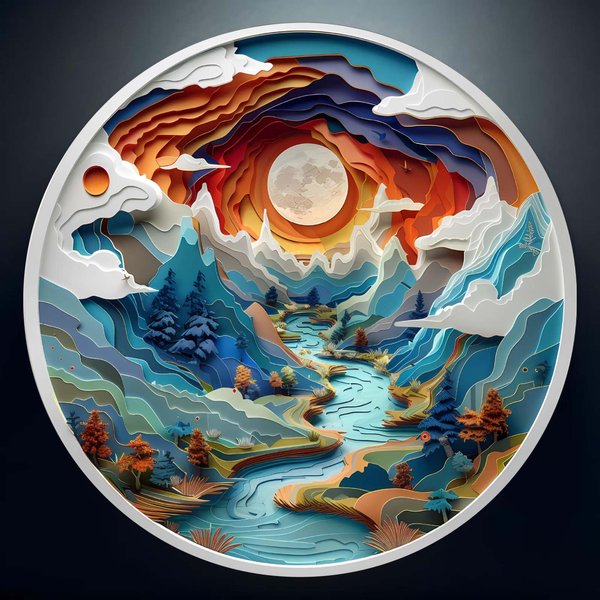 Wooden Puzzles for Adults, Wooden Cave Puzzles, Flat Puzzles with 3D Visual Effect When Completed, Christmas Birthday Gifts for Puzzle Lover, Wood Adult Puzzles (L-13.4 * 13.4in 300pcs)