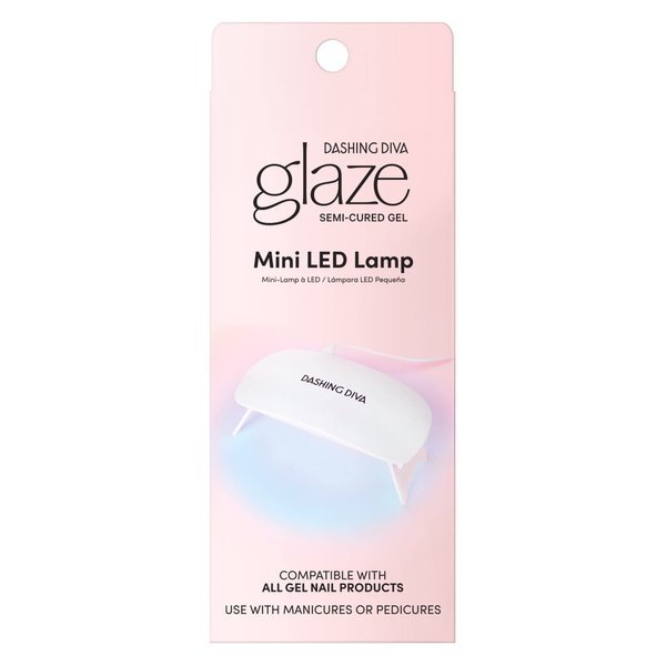 Dashing Diva Mini LED Gel Nail Lamp - Compact and Portable LED Nail Light for Gel Nails - Universal USB LED Lamp For Curing Semicured Nails & All Gel Nail Products