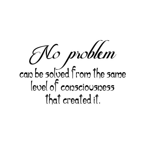 No Problem Can Be Solved from The Same Level of Consciousness Doors Wall Decoration Wall Art Stickers Reusable Wall Stickers for Backdrop Nursery Laptop Doors Vinyl