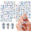 Nail Art Stickers Cute Cartoon Nail Art Decals 3D Self Adhesive Nail Sticker Kawaii Designer Anime Nail Stickers for Girls Kids Women Manicure Tips Decoration (4 Sheets 260+ Decals)