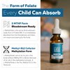 Organic Kids Methylfolate + Methyl B12 Cofactor - Organic Berry Flavor, Sublingual Form - 5-MTHF Form, Superior Form of Folate - Adjustable Dosing for All Ages - Mood, Behavior, Cognition - 1 oz.