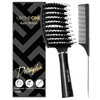 URTHEONE Hair Brush,Detangling Hairbrush Boar Bristle Hair Brushes for Women Men Kids Curly Thick Long Short Wet or Dry Hair, Curved Vented Detangler Brush for Faster Blow Drying (Black)