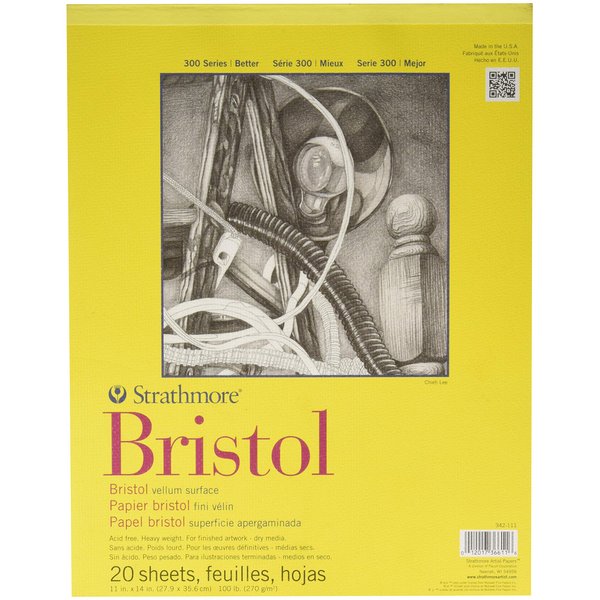 Strathmore 300 Series Bristol Pad - 11-Inchx14-Inch - 20 Sheet Pad