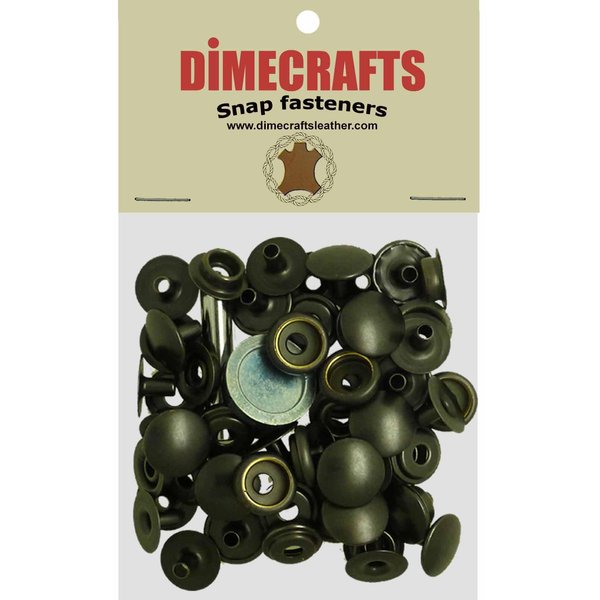 -Dimecrafts Line 24 Long Post Snap Fasteners Buttons Compare to Tandy GEN (15 mm Gun Plated CT. 15 w/Tool)