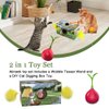 Abnaok 2-in-1 Cat Toy, Cat Interactive Toys for Indoor Cats Kitten Tumbler Balls Kitty Feather Toy, Cat-Digging Hole Toy Suitable as a Birthday Gift