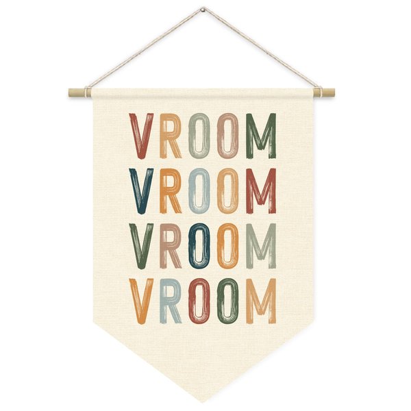 ETVISO Racing Party Pennant Flag Decorations, Cars Birthday Party Decorations, Boho Vroom Wall Hanging Pennant Flag Decor for Nursery Playroom
