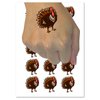 Proud Standing Turkey Temporary Tattoo Water Resistant Fake Body Art Set Collection - 54 1" Tattoos (1 Sheet)