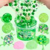 LAWOHO Frog Clear Slime 300ml, Green Clear Slime Kit for Girls Ages 8-12 with 8 Packs Slime Add-Ins, Slime for Kids Party Favors, Non Stick Slime with Clay, Birthday Halloween Christmas Easter Gifts