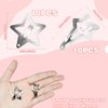 20Pcs Star Hair Clips, Metal Snap Hair Clips Silver Hair Clips Star Hair Pins Hairclips Girl Hair Accessories, Non Slip Star Clips for Girls Women, Small Hair Clips Star Hair Accessories, 2 Style