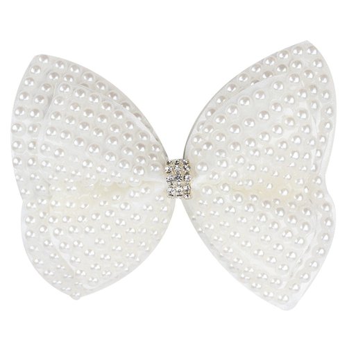 Elegant Pearl Hair Bows for Girls, White Butterfly Flower Hair Bow Clip Wedding Hair Accessories Women Hairpins Hair Styling Accessories.(FJ23) (Type D)