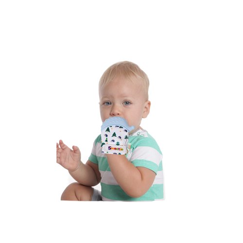 Sweetie Teething Mitten Baby Glove Teether Toys for Boys & Girls BPA-Free Silicone Teether for Natural Baby Pink Orginal sweetie