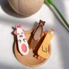 minkissy Cartoon Cute Hair Clips 5pcs Animal Hair Barrettes For Girls Lovely Cat Dog Acrylic Alligator Hairgrip Hair Decorative Headwear Girls Hair Accessories（Random Style）