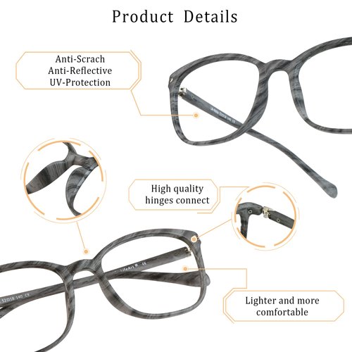 LifeArt Blue Light Blocking Glasses, Anti Eyestrain, Computer Reading Glasses, Gaming Glasses, TV Glasses for Women Men, Anti Glare (Wood, 0.75 Magnification)