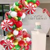 GuassLee Christmas Balloons Garland Arch Kit - Red Green Gold Confetti Balloons with Candy Mylar Balloons for Christmas Holiday Candy Theme Baby Shower Birthday Xmas Party Decorations, 101 Pack