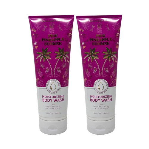 Bath and Body Work Pink Pineapple Sunrise - Pack of Two - Moisturizing Body Wash