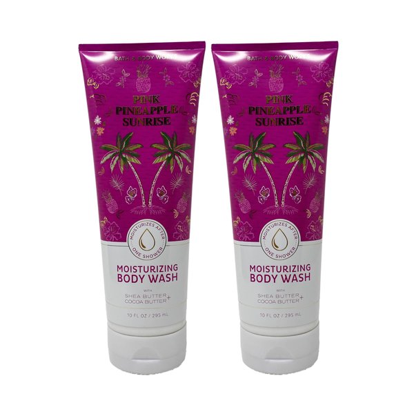 Bath and Body Work Pink Pineapple Sunrise - Pack of Two - Moisturizing Body Wash