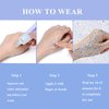 2Pcs Blue Face Body Glitter Gel Chunky Glitter,Glue Free Long Lasting,Cosmetic Face Glitter for Hair Face Nail,Temporary Tattoo for Party Concert Festival,Mermaid Holographic Sequins Body Glitter