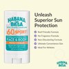 Habana Brisa Reef-Friendly Sport SPF 60 Mineral Sunscreen Stick, Broad Spectrum UVA/UVB Protection, Unscented, Water Resistant (80 Minutes), Face & Body, Made in USA - 0.5 oz