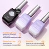 Gellen Gel Top Coat Base Coat With Nail Strengthener - 3Pc 18ml No Wipe Glossy Top Coat Set For Gel Nail Polish, Soak Off Base Gel Polish Hardener Care For Thin Week Nails Salon Manicure