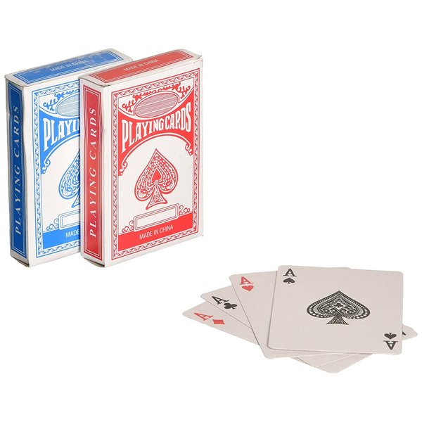 Rhode Island Novelty 12 Decks of Economy Playing Cards Red/Blue/White, 2.25" x 3.5"