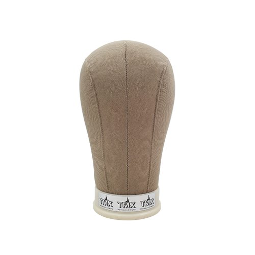 TMX Canvas Mannequin Wig Head Display 100% Cork for Wig Making, Weave (21"-10")