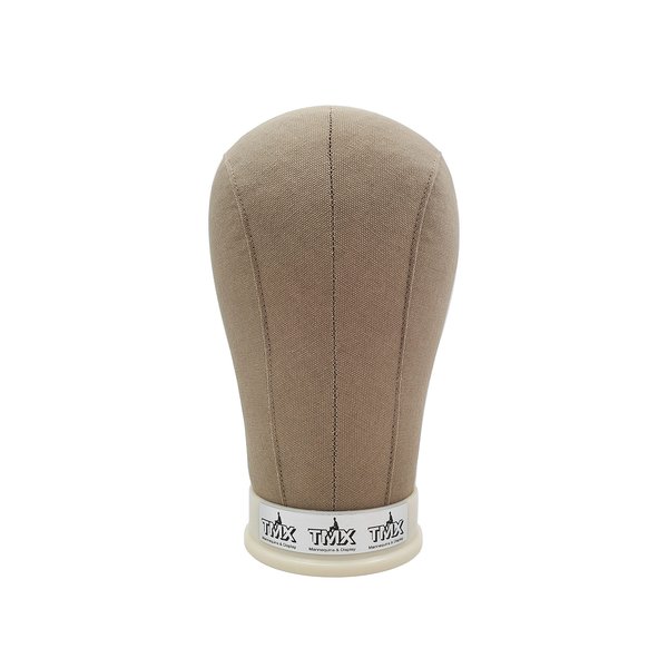 TMX Canvas Mannequin Wig Head Display 100% Cork for Wig Making, Weave (21"-10")