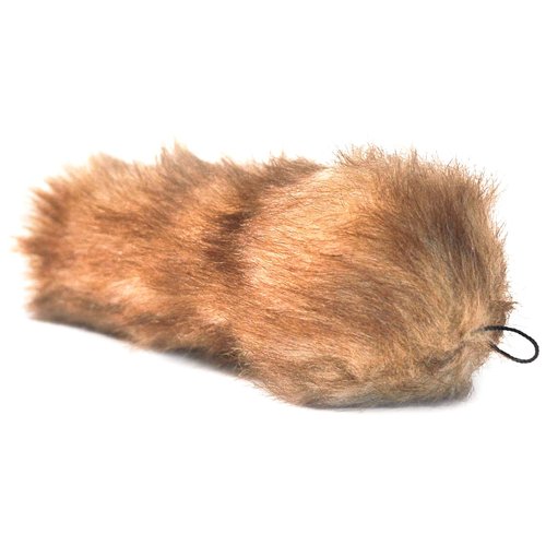 ZippyPaws Bushy Throw Squeaky No Stuffing Plush Dog Toy, Fox