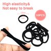Maine Hair Bands, 10PCS Hair Ties No Damage, Black Rubber Bands for Hair, Hair Elastics for Thick Ponytail Women, Hair Accessories, Comforts No Slippage Suitable for Different Occasions