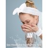 VELSCRUN 6 Pack Spa Headband, Makeup Headband, Face Wash Headband, Skincare Headbands, White Sponge Hair Band Bow Tie Spa Headband for Washing Face Wristband Set Hair Accessories for Women Gifts