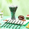 36 Pcs Sports Pencils and 36 Pcs Sports Ball Erasers Fun Wooden Pencils with Sports Eraser for Kids Sports Themed Birthday Party Favors School Office Supplies (Football)