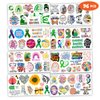 Mental Health Awareness Brain Stickers Items Temporary Tattoos Decor Birthday Party Decorations Supplies Favors Inspirational Tattoo Sticker 96 PCS Wellness Therapist Gifts for Women Men Kids Rewards