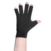 OTC Resting Splint Glove, 5 Finger Semi-Rigid Splints, Open Tips, Black, Right Hand, Medium