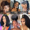 Springy Afro Twist Hair 12inch Marley Twist Braiding Hair 3 Packs Wrapping Hair for Soft Locs Black Pre Fluffed Kinky Curly Crochet Hair Extensions