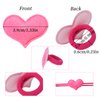50 Pcs Night Glow Hair Bands Baby Hair Ties for Toddler Girls Elastic Rubber Bands Hair Scrunchies for Toddler Girls Cute Luminous Elastic Heart Rabbit Cartoon Ponytail Holders Hair Accessories