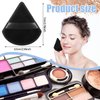 12 Pieces Powder Puffs for Face Powder Triangle Powder Puff Makeup Sponge for Loose Powder Soft Foundation Sponge Setting Powder Puff Beauty Blender Makeup Tool(Black)