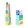 boppi Baby Stacking Blocks Vehicle Toys with Letters and Numbers, Montessori Cubes for Toddlers, Preschool Learning Toys