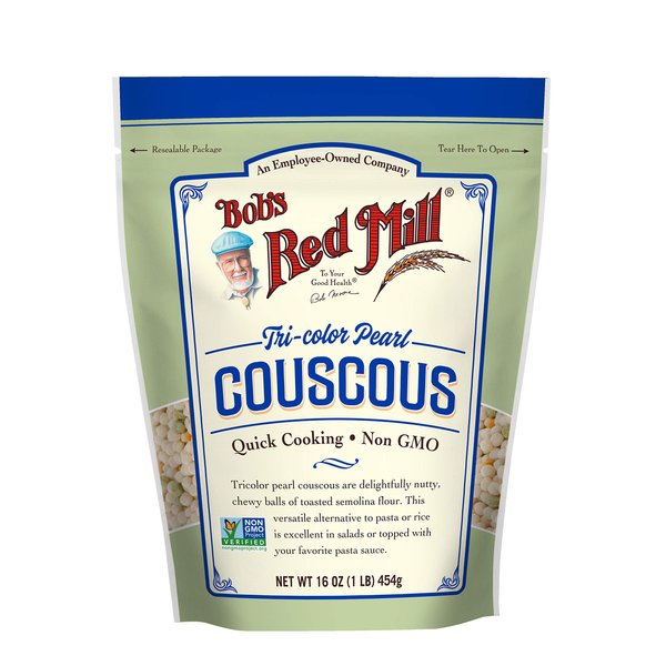 Bob's Red Mill Tri-Color Pearl Couscous, Quick Cooking - 1 Pound (Pack of 1) - Non-GMO, Vegan, Israeli Couscous