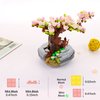 MEIEST Mini Building Blocks Sakura Plant Bonsai Model Set,Creative DIY Simulation Cherry Blossom Flower Botanical Collection Construction Building Bricks Toy for Kids Adult Home Decor