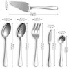 Berglander Silverware Serving Set 6 Pieces, Stainless Steel Serving Spoons Set, Flatware Serving Set, Serving Utensils Set Easy to Clean and Dishwasher Safe