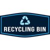 Fancy Plus Recycling Bin Wall or Door Sign Easy Installation | Eco-Friendly Green Awareness -Small