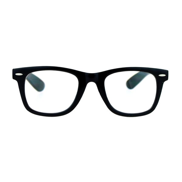 SA106 Retro Horn Rim Multi 3 Focus Progressive Reading Glasses Black 2.75