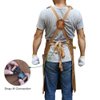 Briteree Woodworking Apron for Men, Gifts for Woodworker, with 9 Tool Pockets, Durable Waxed Canvas Work Apron, Gifts for Him