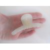 Pearly white iridescent marbled design hair claw clip for fine, thin hair
