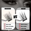 DIY Eyelash Extension Lash Clusters 120 Clusters False Eyelash 3D Effect Individual Natural Lashes Set at Home Eyelash Extension Kit Lashes Pack Volume Cross Mixed